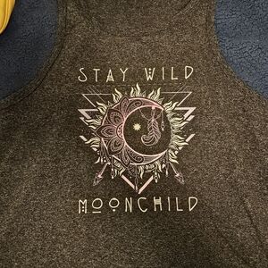 Stay Wild Moonchild Tank Top - Gray